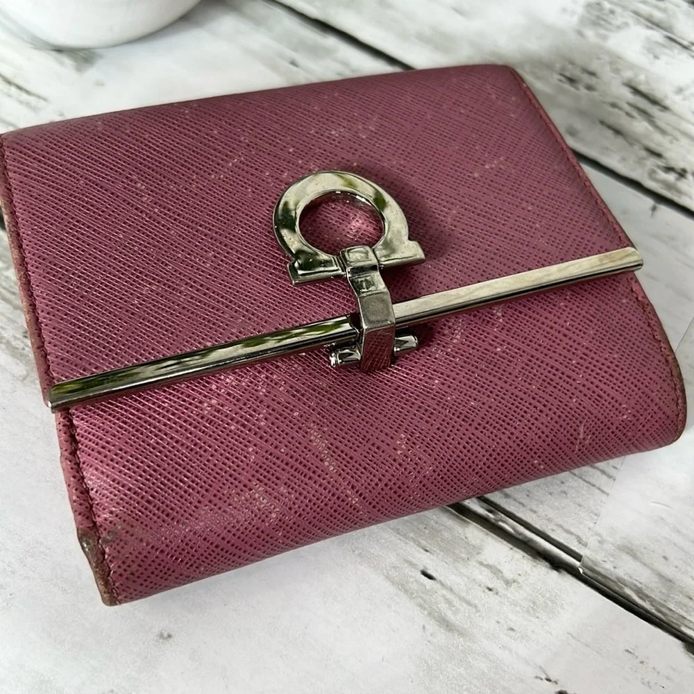 Salvatore Ferragamo Pink Short Wallet